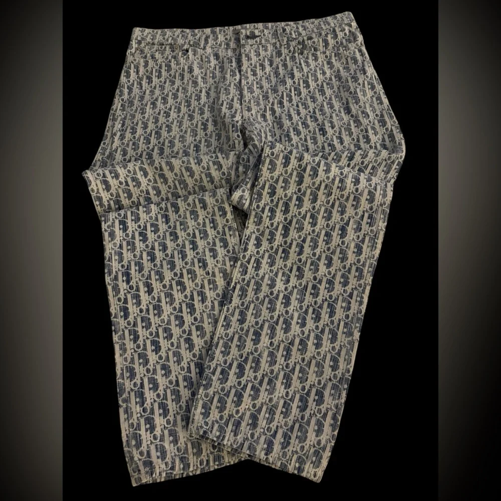 Dior Blue and White Patterned Chinos - Picture 2 of 4